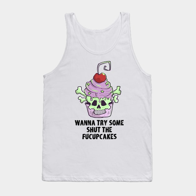 Pastel Goth Cupcake Meme Kawaii Gothic Sarcastic Eboy Egirl Tank Top by TellingTales